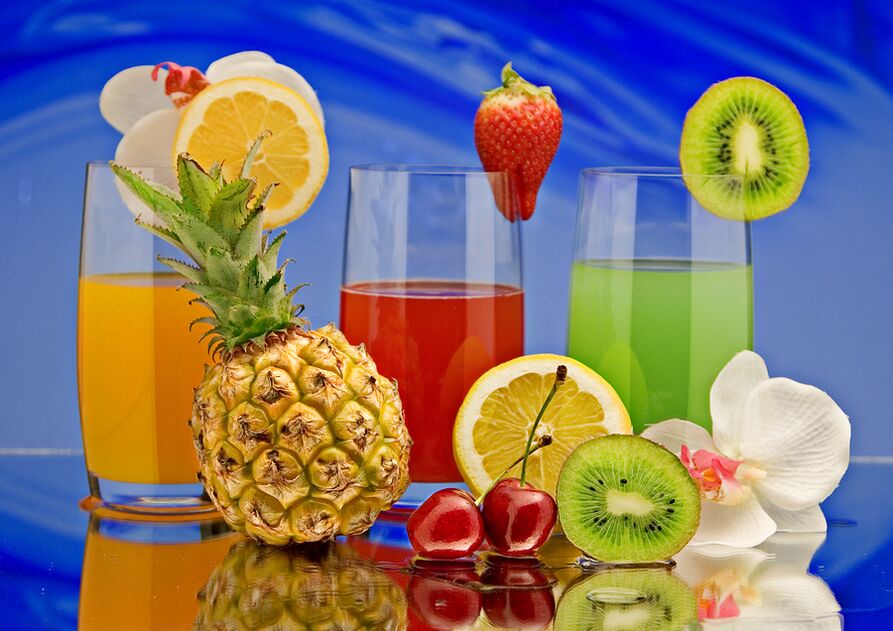 gyümölcslevek ivási étrendhez